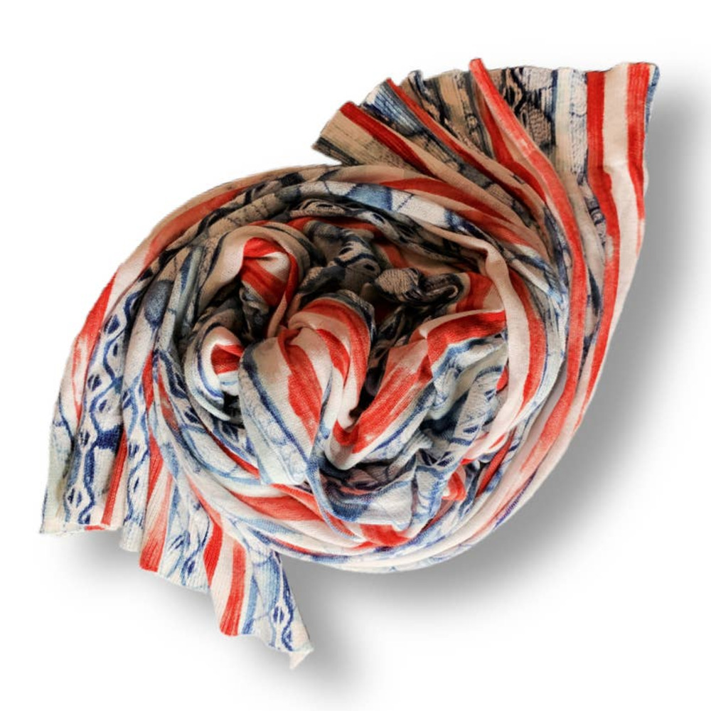 lightweight knit multicolor scarf/wrap